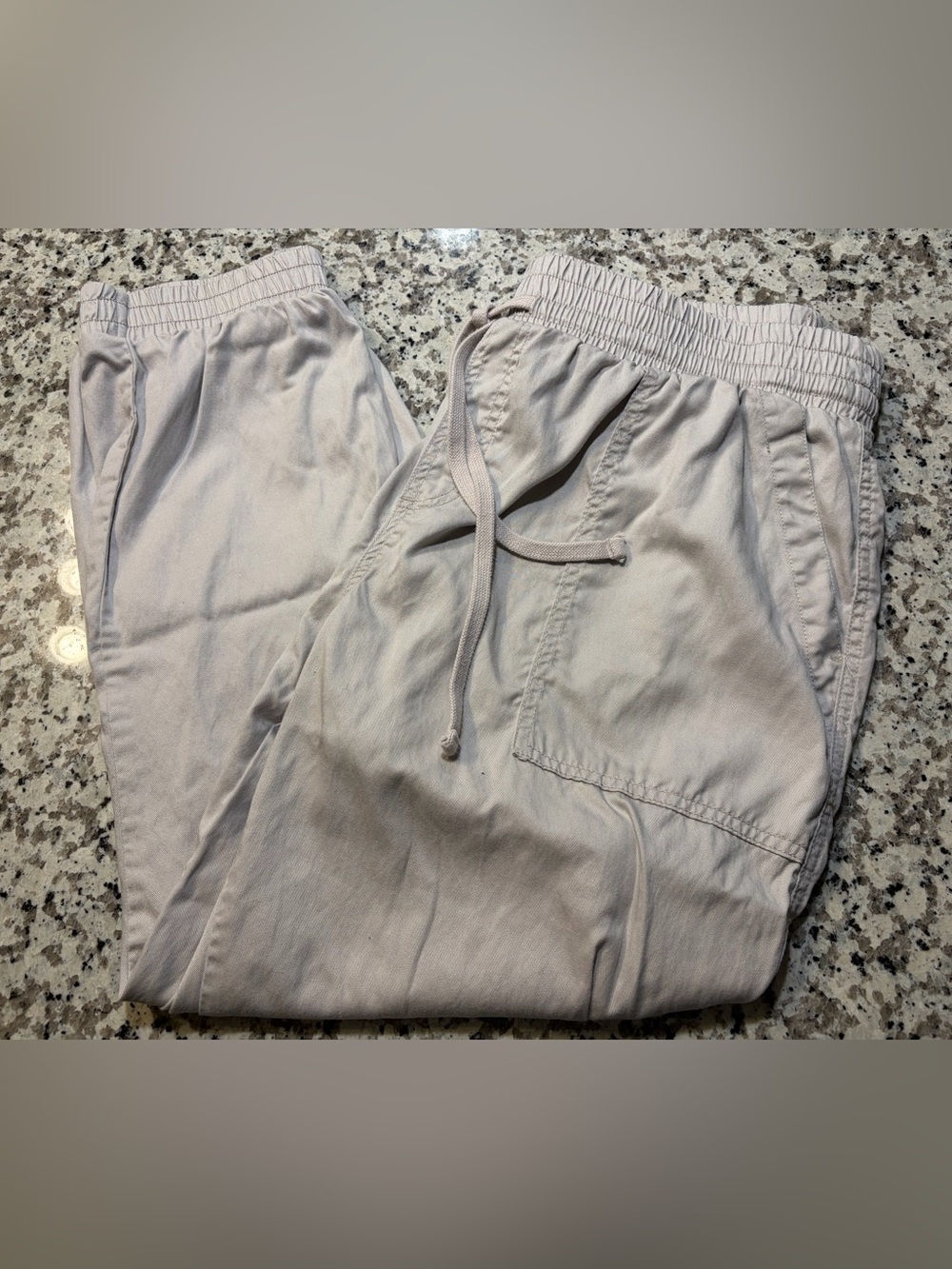 a new day Women's Drawstring Jogger Trousers in Light Taupe